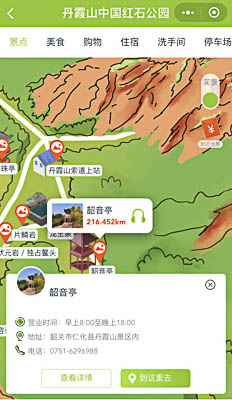 双鸭山景区手绘地图智慧导览和语音结合，让景区“活”起来